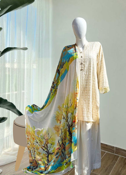 3 Piece Chikankari lawn - Unstitched