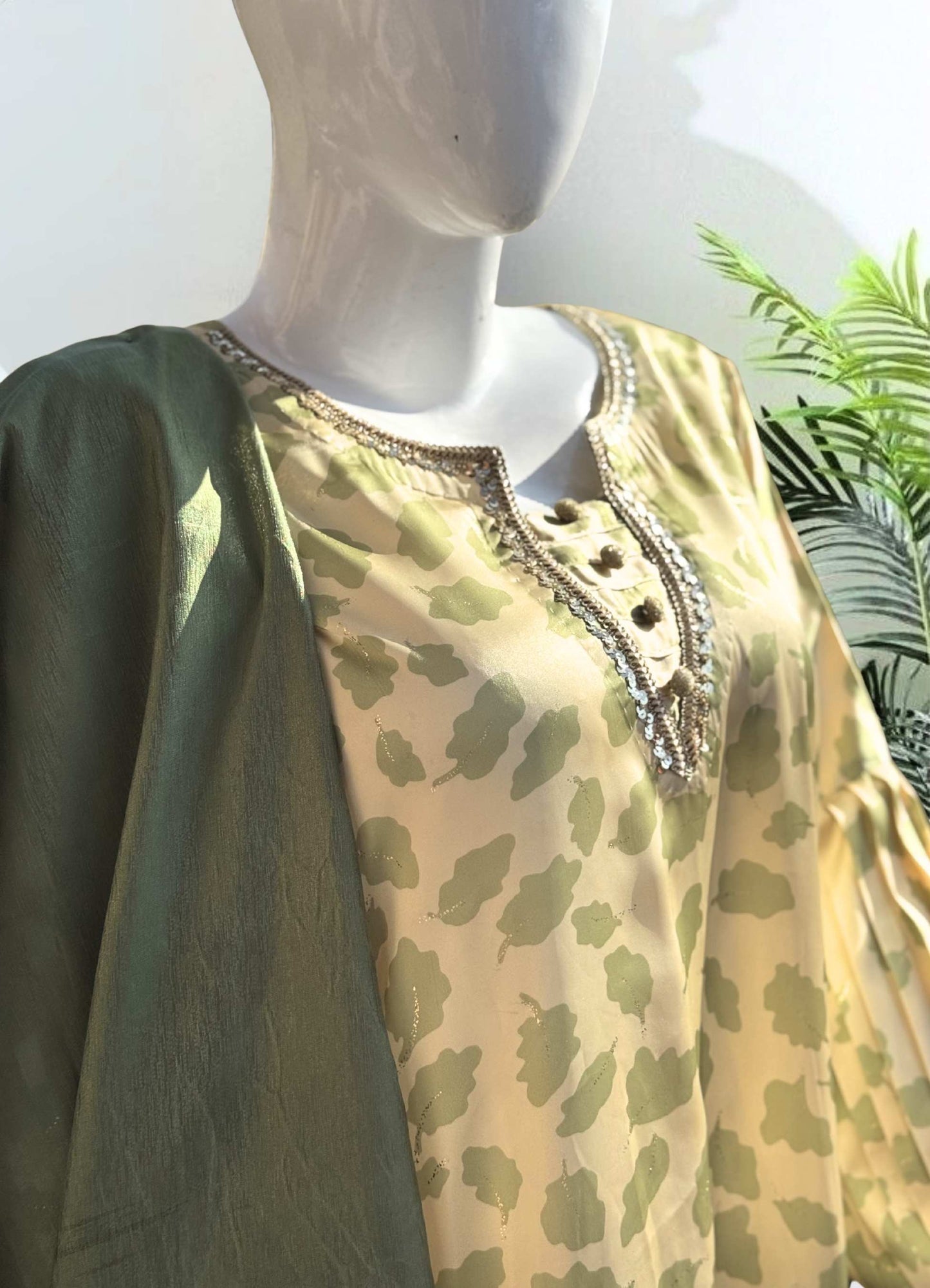 2 Piece Printed Silk - Unstitched